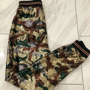 Fashion Nova Camo Sequin Joggers
